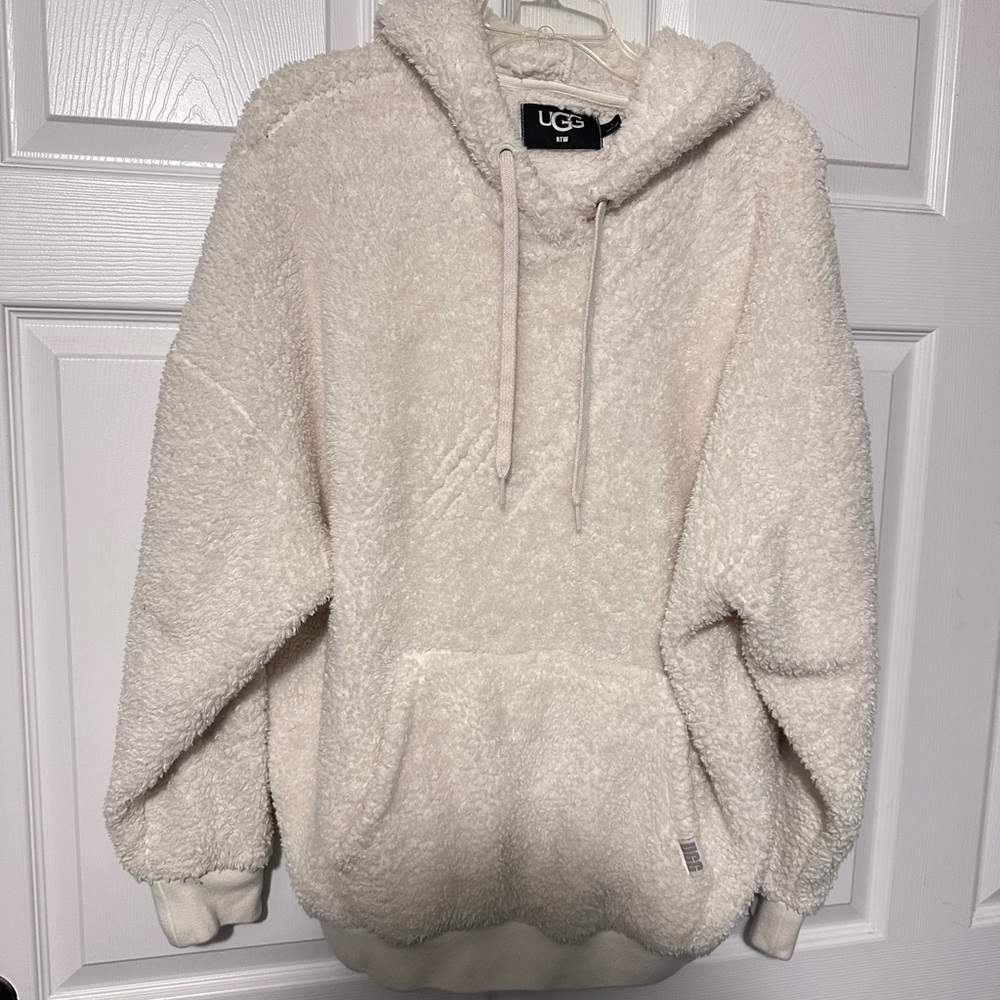 UGG Women's Soft White Hoodie Sweater